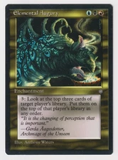 Dark Print Elemental Augury MP Ice Age 1995 WOTC MTG Magic Misprint Vintage Rare