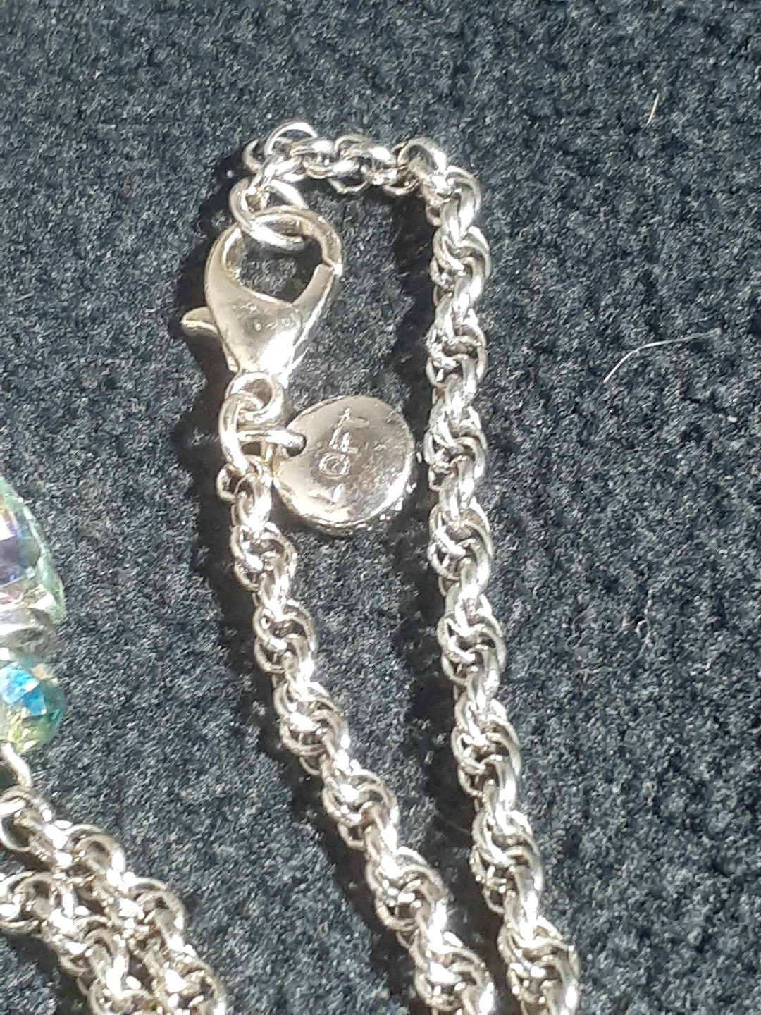 Loft Silver Tone Rhinestone Statement Necklace Gr… - image 5