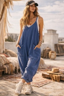 Free People FP Movement Women's Hot Shot Romper Jumpsuit Misty Blue Small NWT