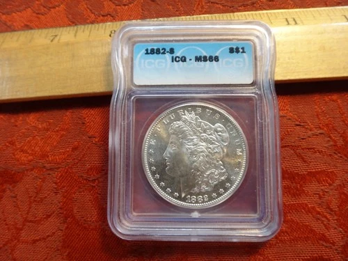 1882-S United States Morgan Silver Dollar $1 ICG Graded MS66 - Free S&H USA