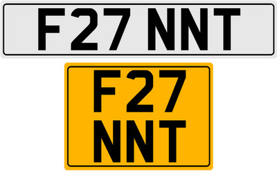 F27 NNT OLD STYLE 3X3 NUMBER PLATE FIONA FRED FRANK FAS FAZ FAT FAY FAITH FREYA