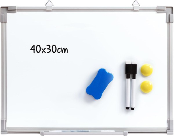Magnetisches Whiteboard 40X30Cm Doppelseitig Trocken Abwischbar FüR Schule BüRo-image
