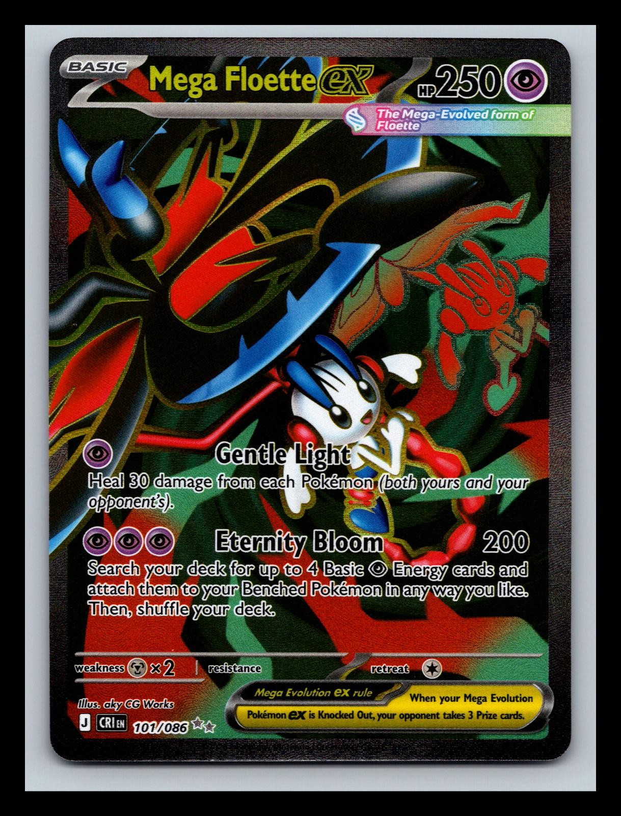 Mega Floette ex 101/086 Ultra Rare Pokemon Chaos Rising NM