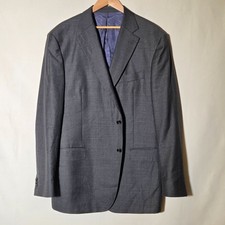 SUITSUPPLY Napoli Men's Wool Blazer Dark Gray Size 50L Vitale Barberis