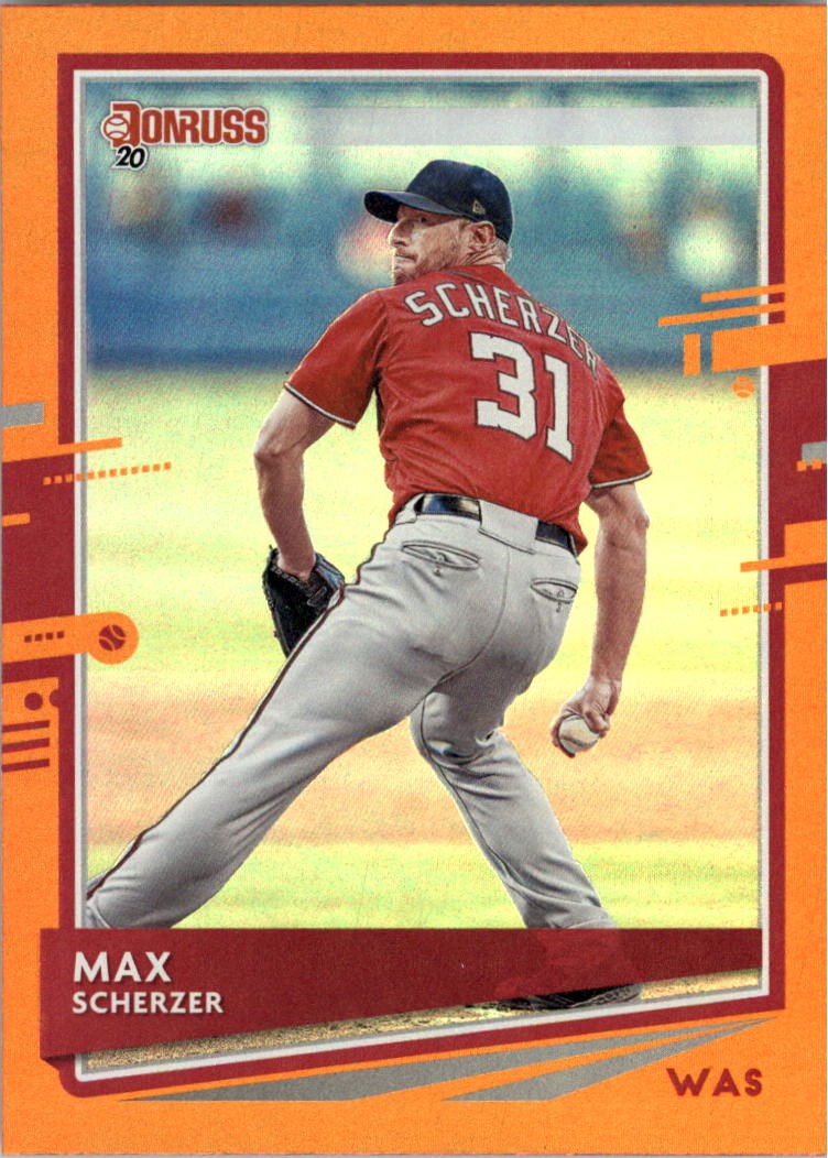 2020 Donruss Holo Orange Variations #123 Max Scherzer - BB