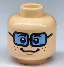 NEW LEGO&reg; Minifigure Head Part Velma  Scooby Doo 75904 Light Nouget Blue Glasses