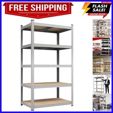 Storage Shelves, 5 Tier Heavy Duty Adjustable Metal Shelving Unit, Industrial...