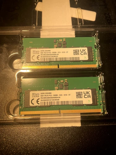 SK-Hynix 8GB DDR5 5600MHz SODIMM PC5-5600B-SC0 1Rx16 1.1V SO-DIMM 262-Pin Gaming