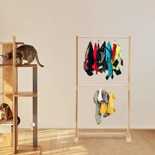 Pet Clothing Display Stand Dog Garment Rack 2 Tier Pet Clothing Display Stand