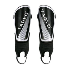 Tagvo Youth Soccer Hard Shell Shin Guards Size Small Black/White