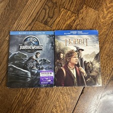 The Hobbit: An Unexpected Journey/Jurassic World Blu Ray lot-see des