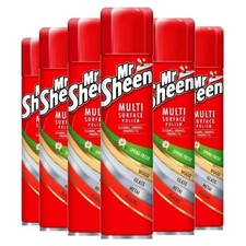 Image of 6 x Mr Sheen Multi-Surface Spring Fresh Polish Spray 250ml Smear-Free Shine