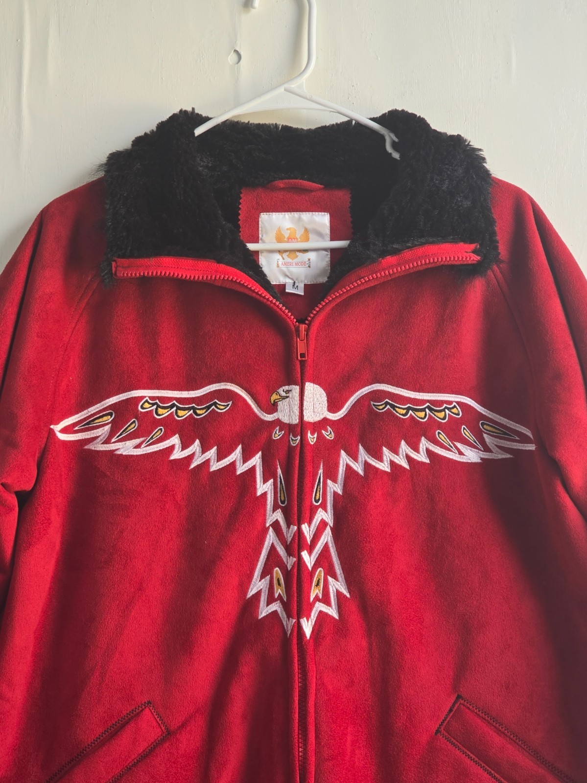 Ameri-Mode Red Jacket with Eagle Embroidery Women… - image 3