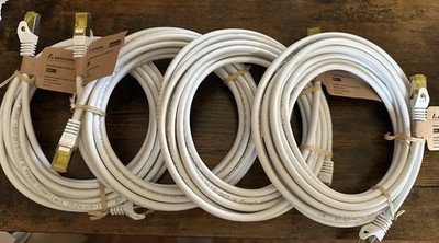 4x Patchkabel Cat6a S/FTP 5m weiß Articona LAN Netzwerkkabel geschirmt NEU