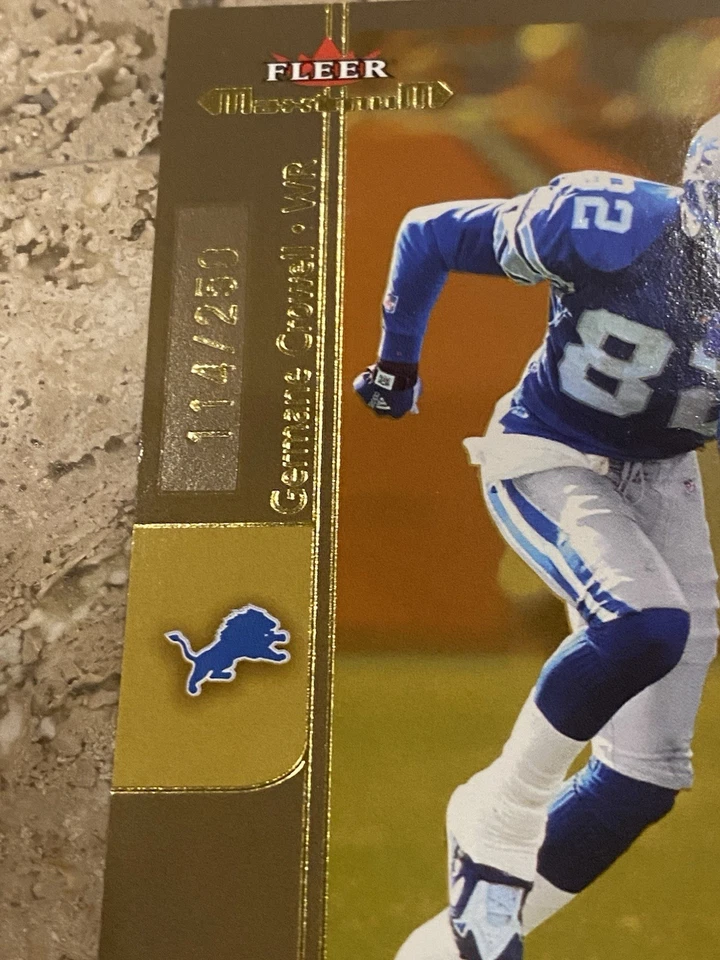 #’d /250 - 2002 Fleer Maximum To The Max Germaine Crowell Detroit Lions PWE - Image 2 of 3