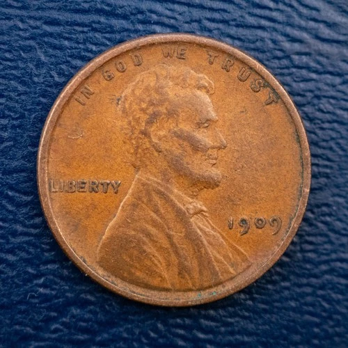 1909 VDB Lincoln Wheat Cent, XF Condition, Full Lines, First Year Penny A236