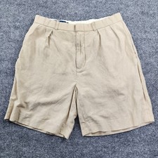 Vintage Polo Ralph Lauren Shorts Men's 32 Beige Silk Linen Summer Beach Preppy