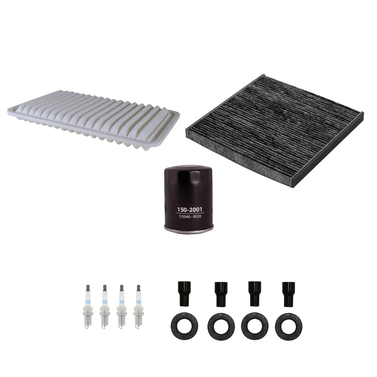 Denso Tune Up Kit NGK 4 Spark Plugs  Boots Kit for Camry Solara L4 20AZ-FE FWD