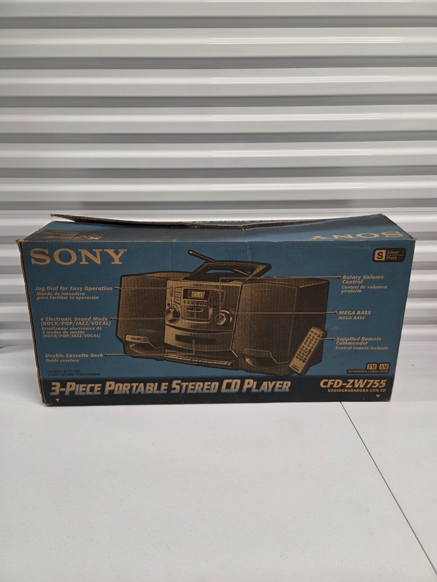 Sony CFD-ZW755 CD/Radio/Cassette Boombox for sale online | eBay