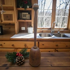 Vintage Wooden Potato Masher Rustic Farmhouse Primitive Decor Antique 11"