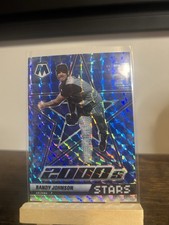 2022 Panini Mosaic - 2000's Stars Randy Johnson #297 Blue Camo Mosaic Prizm