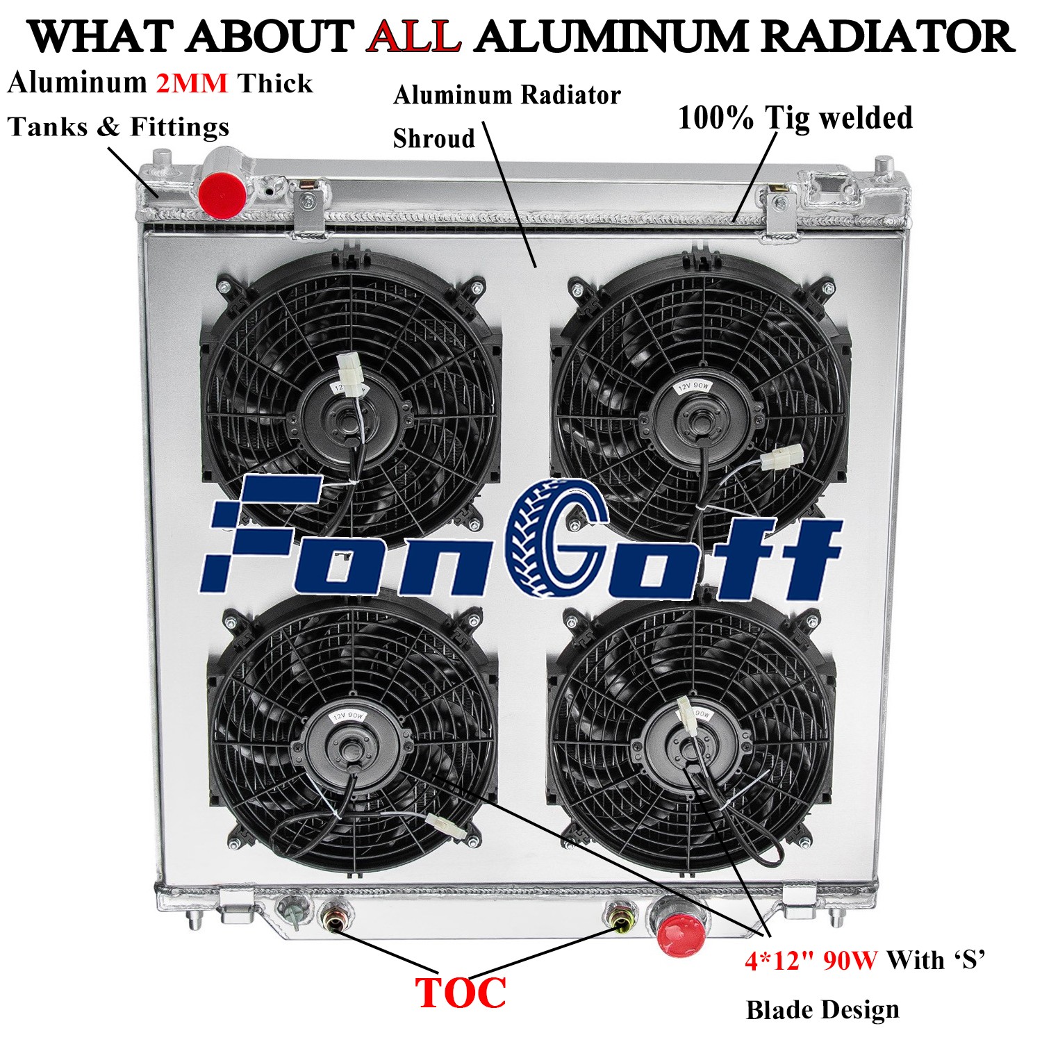 3 Row Radiator+Shroud Fan For 2005-2007 Ford F250 F350 F550 Super Duty 6.0 6.8L