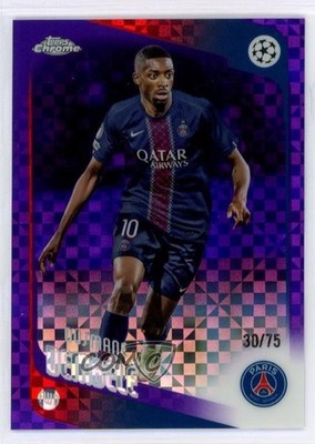 2025 Chrome UEFA Club Competitions Purple X-Fractor /75 Ousmane Dembele #3 12fl