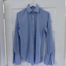 Thomas Pink London Men’s Pale Blue Tailored Dress Shirt French Cuff Size 15 Neck