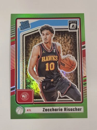 2024-25 Panini Donruss Optic Zaccharie Risacher #268 (RC) Rated Lime Green /149