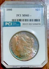 1886 P Morgan  Dollar PCI Mint 65 Monster Toning Overse And Reverse