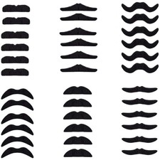 36 Pieces Fake Mustaches Beard, Self Adhesive Costume Accessories Novelty Mus...