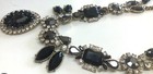 Vintage Lot 2 MIXIT Gold  Tone Black Glass Rhinestone Chunky Pendant Necklaces — photo 4