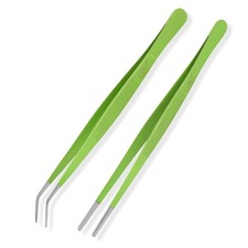 Stainless steel Garden Tweezers Two Piece Set For Catus and Succulents 8 Inch...