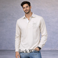 Jack Wills Off White Rugby Shirt Size M