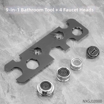 Multi-Purpose Faucet Aerator Wrench Stainless Steel Bathroom Sink Tool Multi