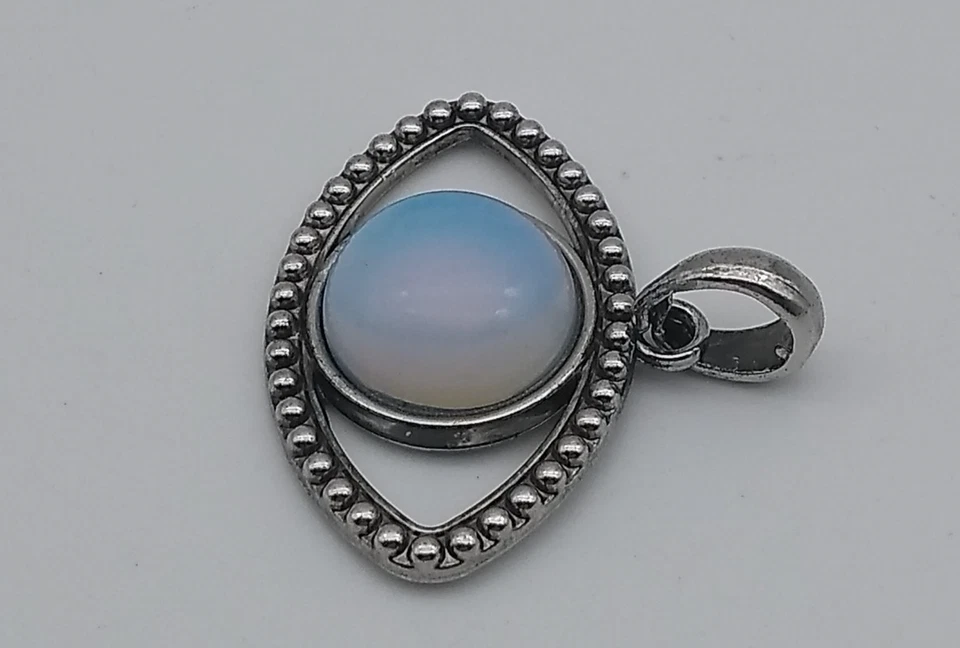 N4 Legierung Auge Charme Opalit Anhänger, antik Silber Farbe (Bleifrei, cadmiumf - Bild 3 von 4