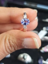 1CT Tanzanite & Diamond  Ring In 18k w.gold