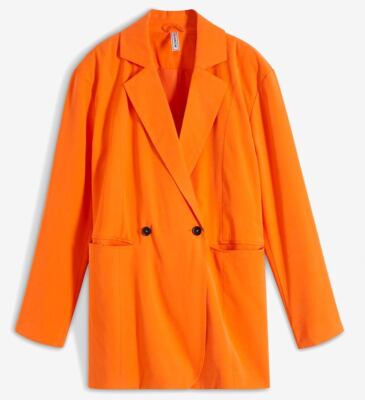 Blazer Gr. 40 Orange Damen Sakko Langarm Freizeit-Jacke Neu*