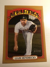 2021 Topps Heritage Jumbo 5x7 04/10 Liam Hendricks Athletics 397