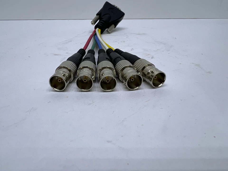 VGA HD15(M) to RGB/H+V BNC(F) Adapter Cable 6 Inch Length - Image 2 of 4