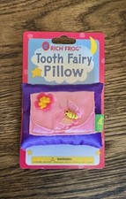 Rich Frog PINK Purple Tooth Fairy Pillow Keepsake Flower Bee - 4" NEW