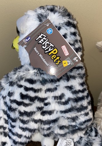 Feisty Pets Plush 9" Henry Hoodunnit Owl Bite Snarl When Squeezed Gag Gift - Picture 6 of 12