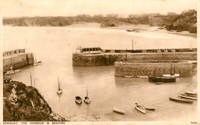 NEWQUAY THE HARBOUR & BEACHES - POSTCARD