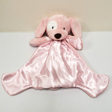 Baby Gund 16" Pink Spunky Huggybuddy Puppy Dog Satiny Lovey Security Blanket