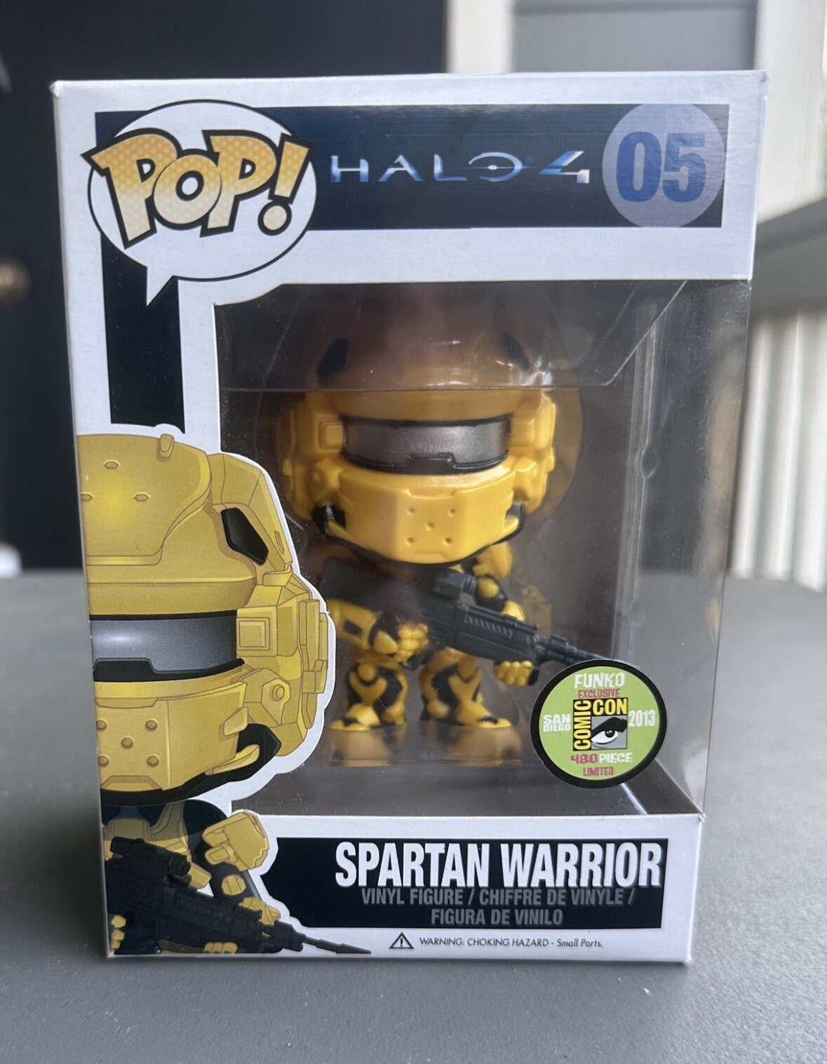 Halo 4 Funko Pop Amarillo Spartan Warrior 05 San Diego Comic-Con 2013 Exclusivo