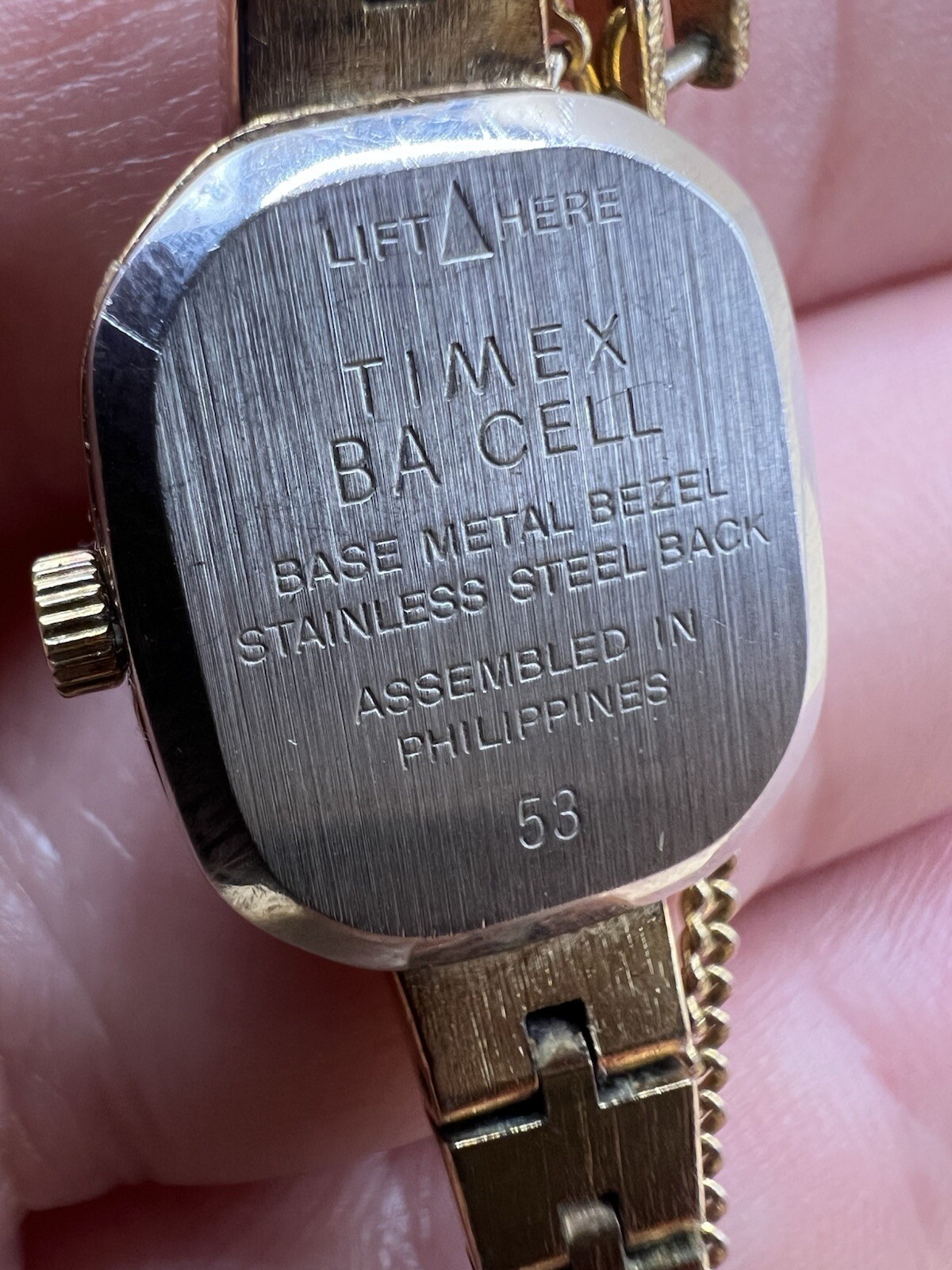 Vintage timex rectangular ladies watch 80’s Clasp… - image 3