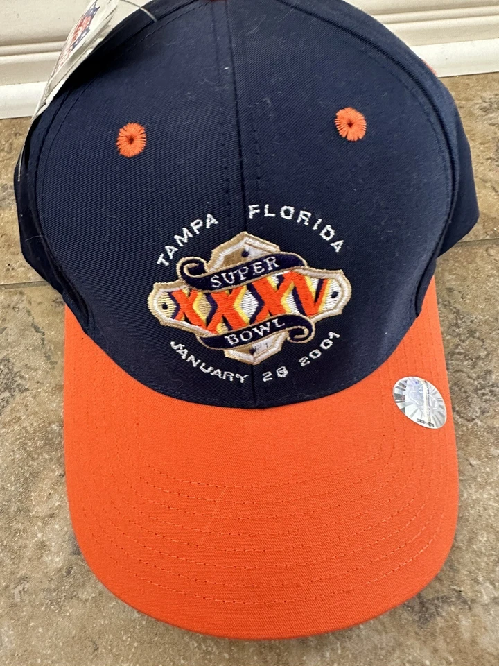 Gorra Super Bowl XXXV BALTIMORE RAVENS vs NY GIANTS (ajustable Snap Back) con etiquetas Foto 2 de 4