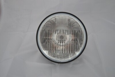 Motorrad Scheinwerfer 7,5'' Durchmesser Halogen Schwarz Stahl