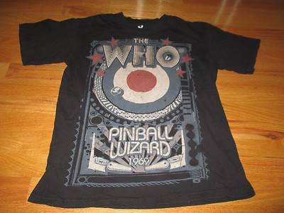 Retro The WHO Pinball Wizard 1969 (MED) T-Shirt ROGER DALTREY PETE TOWNSHEND