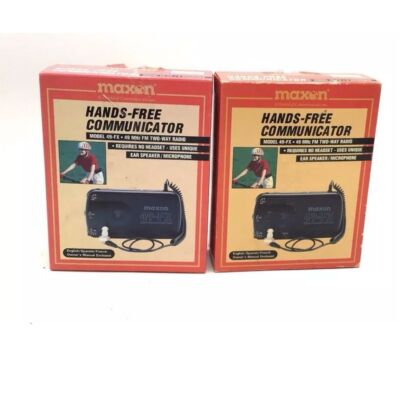 Maxon 49-FX Hands-Free Communicator Two-Way FM Radio Earpiece Set - Lot of 2